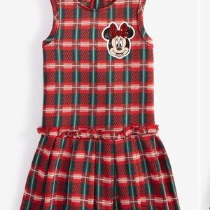 Charming Disney Minnie Dress – Red & Green Plaid 🎄 Holiday / Christmas